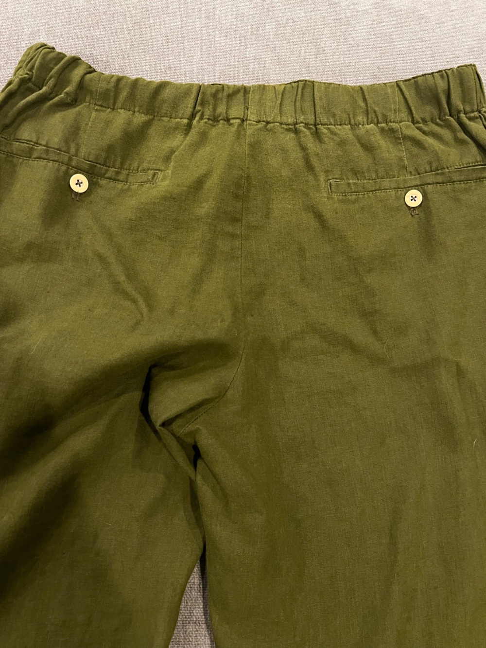 Quince 100% European Linen Drawstring Beach Pants Olive Green Men’s M - Picture 7 of 7
